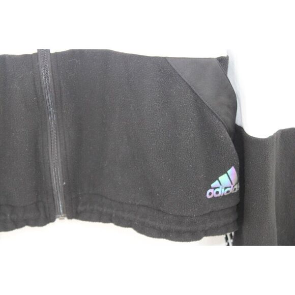 adidas women's white and black crop jacket size L - Picture 3 of 9